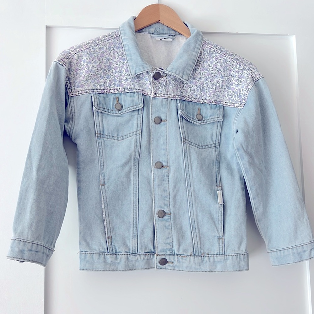 Cotton-On Girls Light Colored Jean Jacket Size 9-10